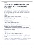 CVENT EVENT MANAGEMENT STUDY QUESTIONS WITH 100&percnt; CORRECT ANSWERS