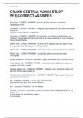 GRAND CENTRAL ADMIN STUDY SET&vert;CORRECT ANSWERS