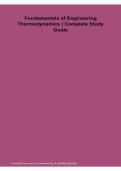  Fundamentals of Engineering Thermodynamics Complete Study Guide &vert; Energy&comma; Heat Transfer&comma; First & Second Laws&comma; Cycles & Problem Solving &vert; 2026&sol;2027 Exam Preparation PDF