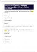 PSI Practice Property and Casualty Exam Questions and Complete Solutions Graded A  Bundle