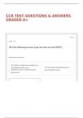 CCR TEST QUESTIONS & ANSWERS GRADED A&plus;