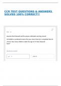 CCR TEST QUESTIONS & ANSWERS SOLVED 100&percnt; CORRECT&excl;&excl;