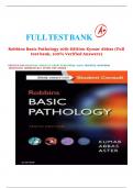 Test Bank for Robbins Basic Pathology&comma; 10th Edition  by Vinay Kumar & Abul K&period; Abbas &sol;&sol; 9781416029731 &sol;&sol; Chapters &lpar;1-24&rpar;&vert; Latest Test Bank 100&percnt; Veri&filig;ed Answers with rationales &vert; LATEST
