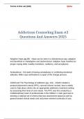 Addictions Counseling Exam -2 Questions And Answers 2025