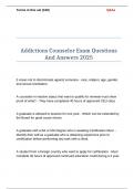 Addictions Counselor Exam Questions And Answers 2025
