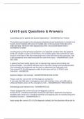 Unit 6 quiz Questions & Answers