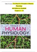 Test Bank for Principles of Human Physiology 6th Edition by Stanfield  Chapters 1 - 24     