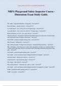 NRPA Playground Safety Inspector Course - Dimensions Exam Study Guide&period;