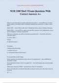 NUR 2180 Mod 3 Exam Questions With Correct Answers A&plus;