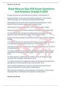 Rope Rescue Ops IFSI Exam Questions and Answers Graded A 2025