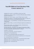 Nurs550 Midterm Exam Questions With Correct Answers A&plus;