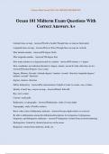 Ocean 101 Midterm Exam Questions With Correct Answers A&plus;