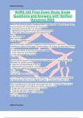   Chamberlain College Of Nursing NUR 242 Exam 1&comma;2&comma; and 3 Study Guide Questions and Answers Graded A 2025