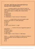 LSU SOCL 2505&colon; Marriage and Family Final Exam Questions With Complete Solutions