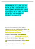 ROPE RESCUE OPPS IFSI  ACTUAL EXAM LATEST PREMIUM EXPERT UPDATE 2025 BRAND NEW EXAM QUESTIONS WITH 100&percnt; CORRECT ANSWERS&comma; ALL GRADED A&plus; GUARANTEED SUCCESS&period;