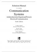 Solutions Manual to accompany Communication Systems An Introduction to Signals and Noise in Electrical Communication Fourth Edition