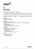 AQA As HISTORY COMPONENT 2p QUESTION PAPER 2024 &lpar;7041&sol;2p&rpar;