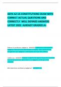 AEPA AZ US CONSTITUTIONS EXAM WITH CORRECT ACTUAL QUESTIONS AND CORRECTLY  WELL DEFINED ANSWERS LATEST 2025  ALREADY GRADED A&plus;     
