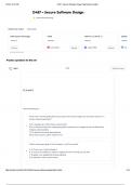 D487 SECURE SOFTWARE DESIGN EXAM ACTUAL EXAM LATEST COMPLETE 300 QUESTIONS AND CORRECT DETAILED ANSWERS