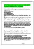 SPHR Exam Study Questions With 100&percnt; Correct And Verified Answers
