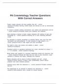 PA Cosmetology Teacher Questions With Correct Answers