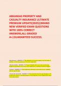  ARKANSAS PROPERTY AND CASUALTY INSURANCE ULTIMATE PREMIUM UPDATE&lpar;2025&rpar;&vert;BRAND NEW VERIFIED EXAM QUESTIONS WITH 100&percnt; CORRECT ANSWERS&comma;ALL GRADED A&plus;&vert;GUARANTEED SUCCESS&period;