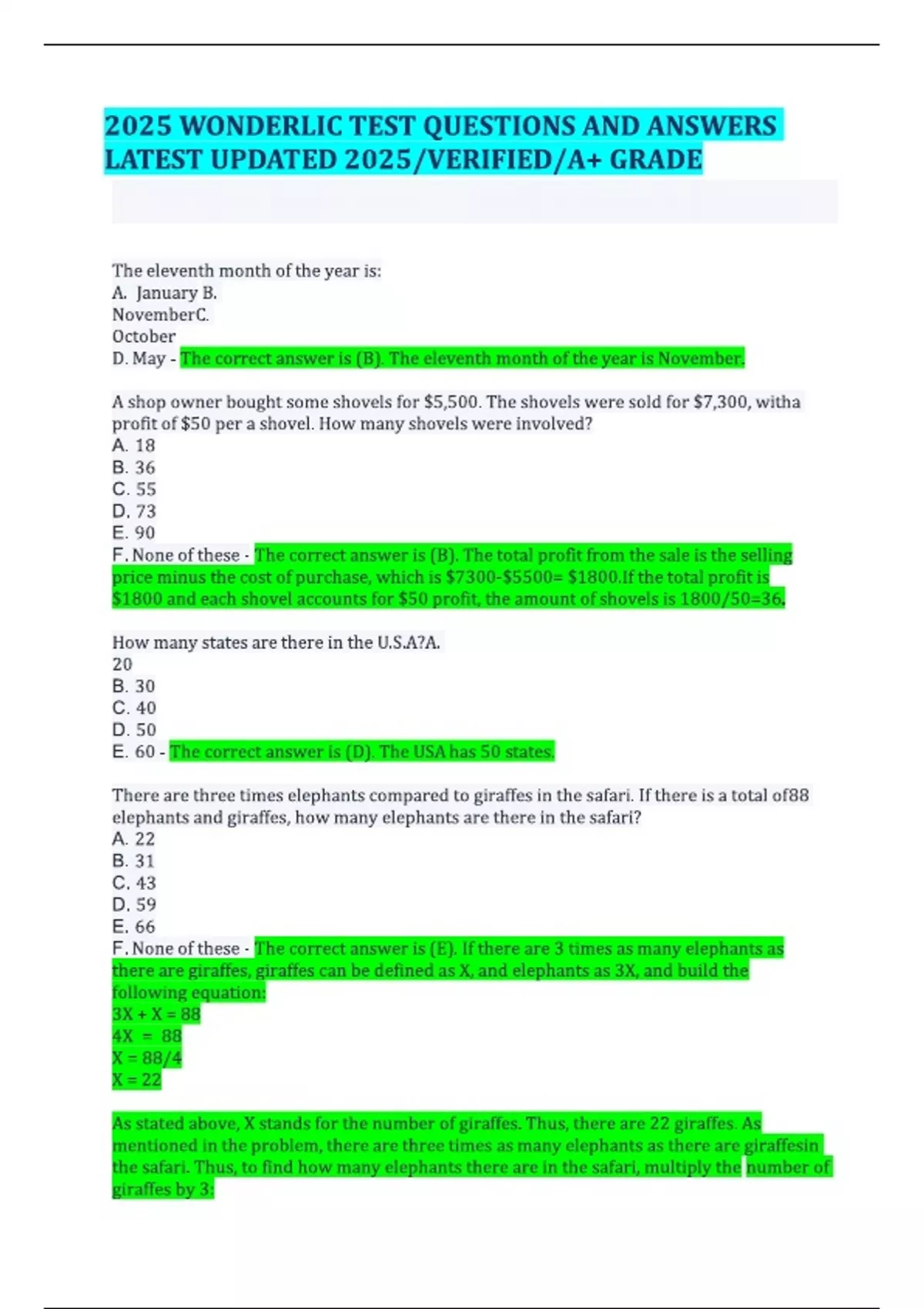 WONDERLIC TEST QUESTIONS AND ANSWERS PDF 2025 visual data 5