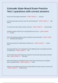 Colorado State Board Exam Practice Test 1 questions with correct answers&period;
