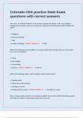 Colorado CNA practice State Exam questions with correct answers&period;