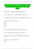 D389 Learning Strategies in High Education&vert; Latest Updated Questions and Answers Verified 100&percnt; Correct
