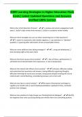 D389 Learning Strategies in Higher Education Flash Cards&vert; Latest Updated Questions and Answers Verified 100&percnt; Correct