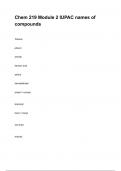 Chem 219 Module 2 IUPAC names of compounds NEWEST 2026&sol;2027 ACTUAL EXAM COMPLETE QUESTIONS AND CORRECT DETAILED ANSWERS &lpar;VERIFIED ANSWERS&rpar; &vert;ALREADY GRADED A&plus;&vert;&vert;BRAND NEW&excl;&excl;