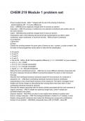 CHEM 219 Module 1 problem set  2025&sol;2026 QUESTIONS AND CORRECT DETAILED ANSWERS &lpar;VERIFIED ANSWERS&rpar; &vert;ALREADY GRADED A&plus;&vert;BRAND NEW&excl;&excl;