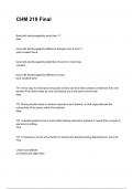 CHM 219 Final  2025&sol;2026 QUESTIONS AND CORRECT DETAILED ANSWERS &lpar;VERIFIED ANSWERS&rpar; &vert;ALREADY GRADED A&plus;&vert;BRAND NEW&excl;&excl;