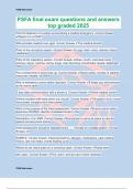 PSFA final exam questions and answers top graded 2025
