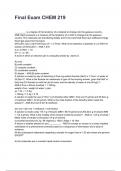Final Exam CHEM 219  2025&sol;2026 QUESTIONS AND CORRECT DETAILED ANSWERS &lpar;VERIFIED ANSWERS&rpar; &vert;ALREADY GRADED A&plus;&vert;BRAND NEW&excl;&excl;