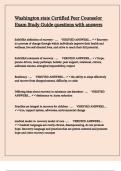 Washington state Certified Peer Counselor Exam Study Guide questions with answers