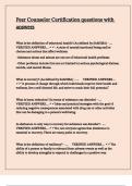 Peer Counselor Certification questions with answers