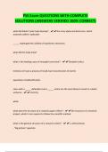 PSS Exam QUESTIONS WITH COMPLETE SOLUTIONS &lpar;ANSWERS VERIFIED 100&percnt; CORRECT&rpar;