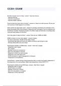 CCSH- EXAM questions and answers