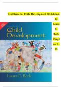 Test Bank For Child Development 9th Edition by Laura E&period; Berk  Chapters 1 &ndash; 1   Test Bank For Child Development 9th Edition by Laura E&period; Berk