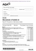 Actual 2024 AQA GCSE RELIGIOUS STUDIES B 8063&sol;2B Paper 2B Merged Question Paper &plus; Mark Scheme