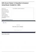 SAFe Scrum Master 5&period;0 Question & Answers&sol; Actual Exam&sol; Graded A&plus;&sol; 2025&period; 