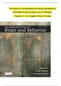 Test Bank for An Introduction to Brain and Behavior 7th Edition by Bryan Kolb&comma; Ian Q&period; Whishaw&comma;  Chapters 1 - 16&comma; Complete Newest Version &emsp;