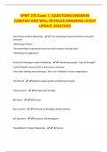 SPMT 270 Exam 1 &vert;QUESTIONS&sol;ANSWERS &lpar;VERIFIED AND WELL DETAILED ANSWERS&rpar; LATEST UPDATE 2024&sol;2025
