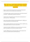 SPMT 304 Exam QUESTIONS&sol;ANSWERS &lpar;VERIFIED AND WELL DETAILED ANSWERS&rpar; LATEST UPDATE 2024&sol;2025