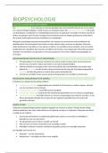 Samenvatting Biological Psychology -  Biopsychologie &lpar;PSBA1-11&rpar;