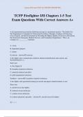 TCFP Firefighter I&sol;II Chapters 1-5 Test Exam Questions With Correct Answers A&plus;