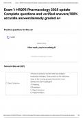 Exam 1&colon; NR293 Pharmacology 2025 update Complete questions and verified answers&sol;100&percnt; accurate answers&vert;already graded A&plus;