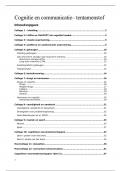 Cognitie en communicatie tentamenstof